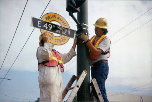 Sign installation