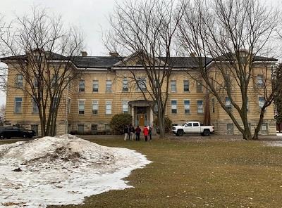 View of the front of the building