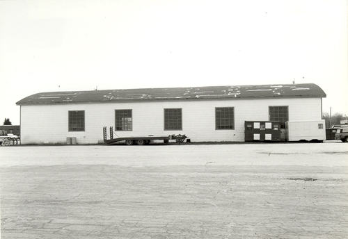 side of the hangar