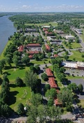 Aerial view of Royal Military College Saint-Jean; Department of National Defence / Ministère de la Défense nationale, Caporal L. Brunet